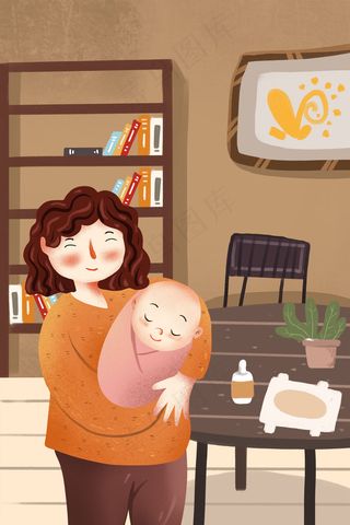 母亲节母爱母亲与孩子