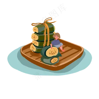 端午节吃糍粑粽子