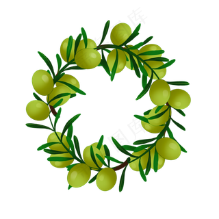 和平橄榄枝环,免抠元素