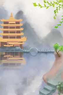 中国风古建筑黄鹤楼