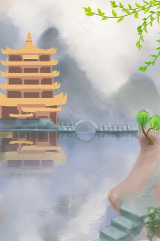 中国风古建筑黄鹤楼