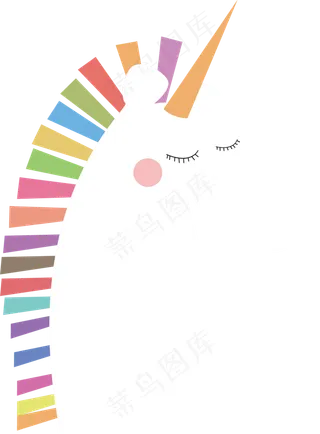 可爱角马装饰矢量图