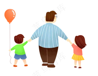 爸爸女儿儿子