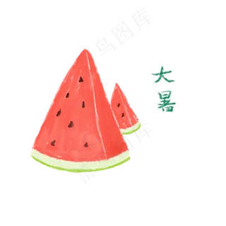 大暑水彩西瓜