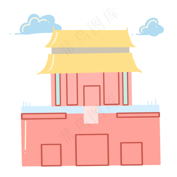 中式复古建筑(2000X2000(DPI:300))psd模版下载