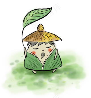 端午节古风人物粽子