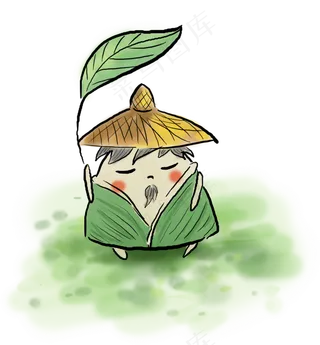 端午节古风人物粽子