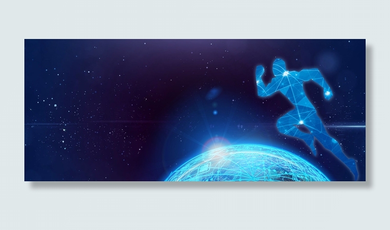 蓝色科技互联网背景