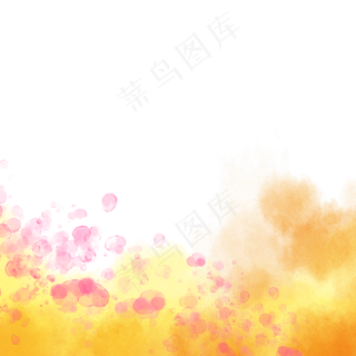 水彩水墨方形边框