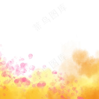 水彩水墨方形边框