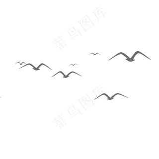 灰色飞鸟,免抠元素