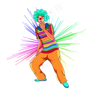 搞怪小丑人物png图