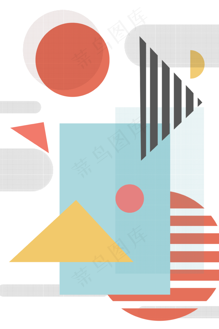 孟菲斯图形底纹印花,免抠元素