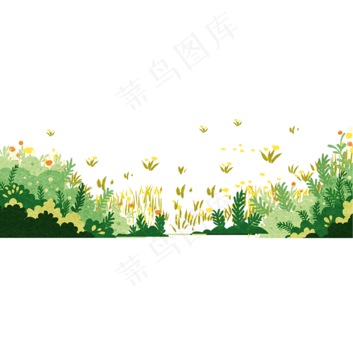 手绘矢量花草植物,免抠元素(2000X2000(DPI:300))psd模版下载