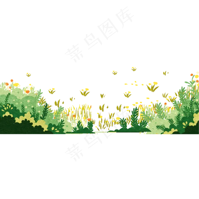 手绘矢量花草植物,免抠元素(2000X2000(DPI:300))psd模版下载