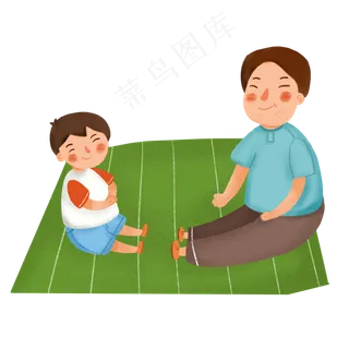 卡通父亲节亲子人物素材