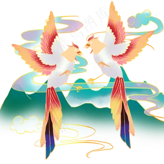 国潮瑞兽吉祥鸟