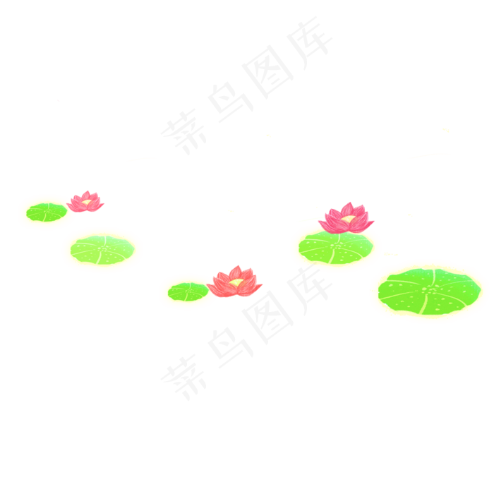 卡通荷花(2000X2000(DPI:300))psd模版下载