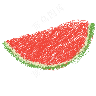 线条组成的西瓜免抠图