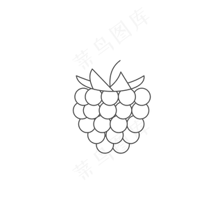 新鲜的葡萄图案免抠图