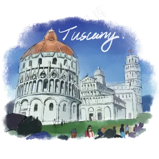 旅游地标欧洲建筑,免抠元素