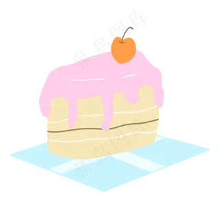三角形蛋糕水果插图