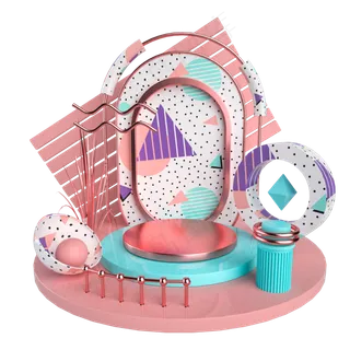 孟菲斯风格通用电商展台