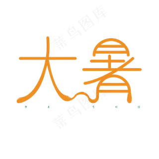 夏季大暑创意艺术字体