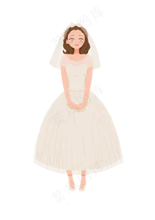 情人节女王节女神节结婚新娘婚纱,免抠元素