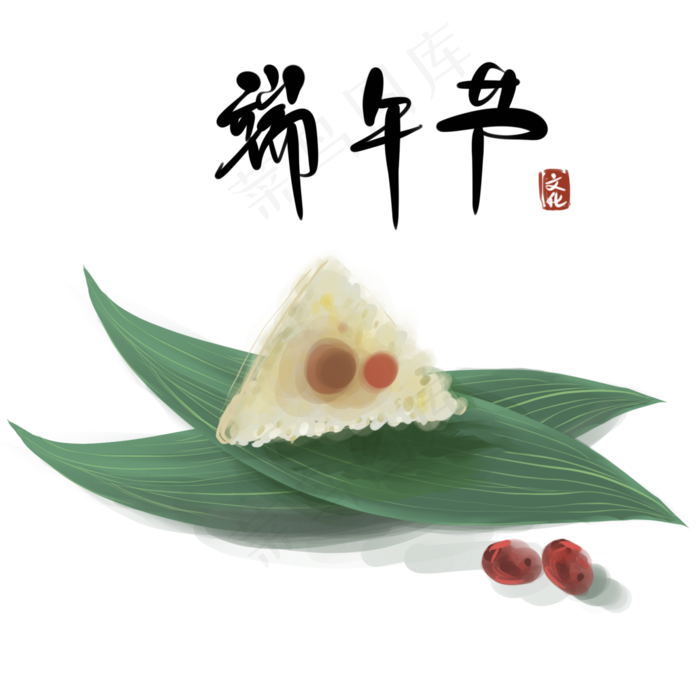 水墨端午节粽子(2048X2048(DPI:132))psd模版下载