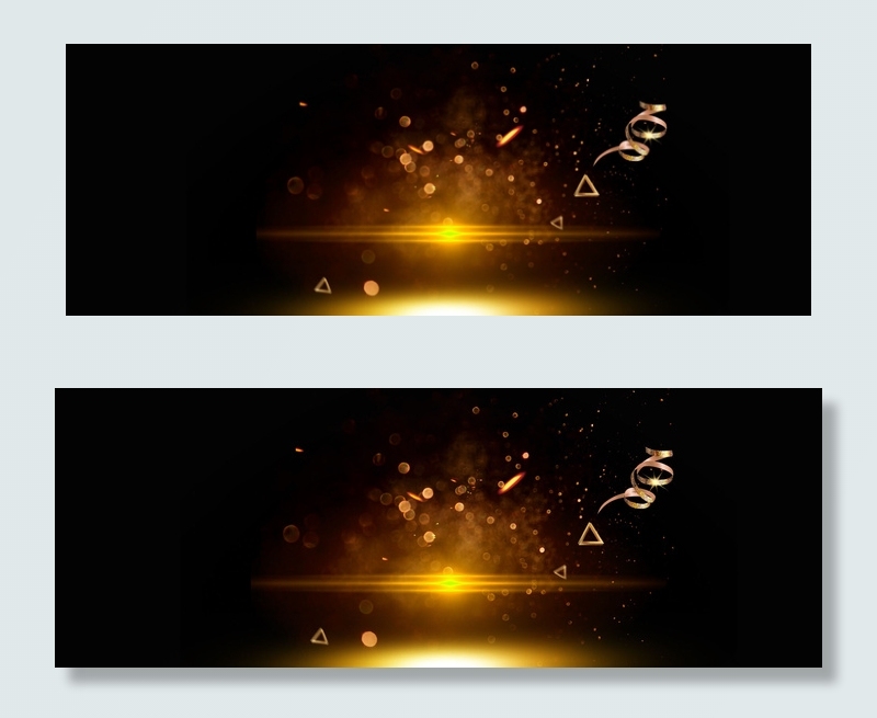 黑金闪烁金粉大气黑色背景banner