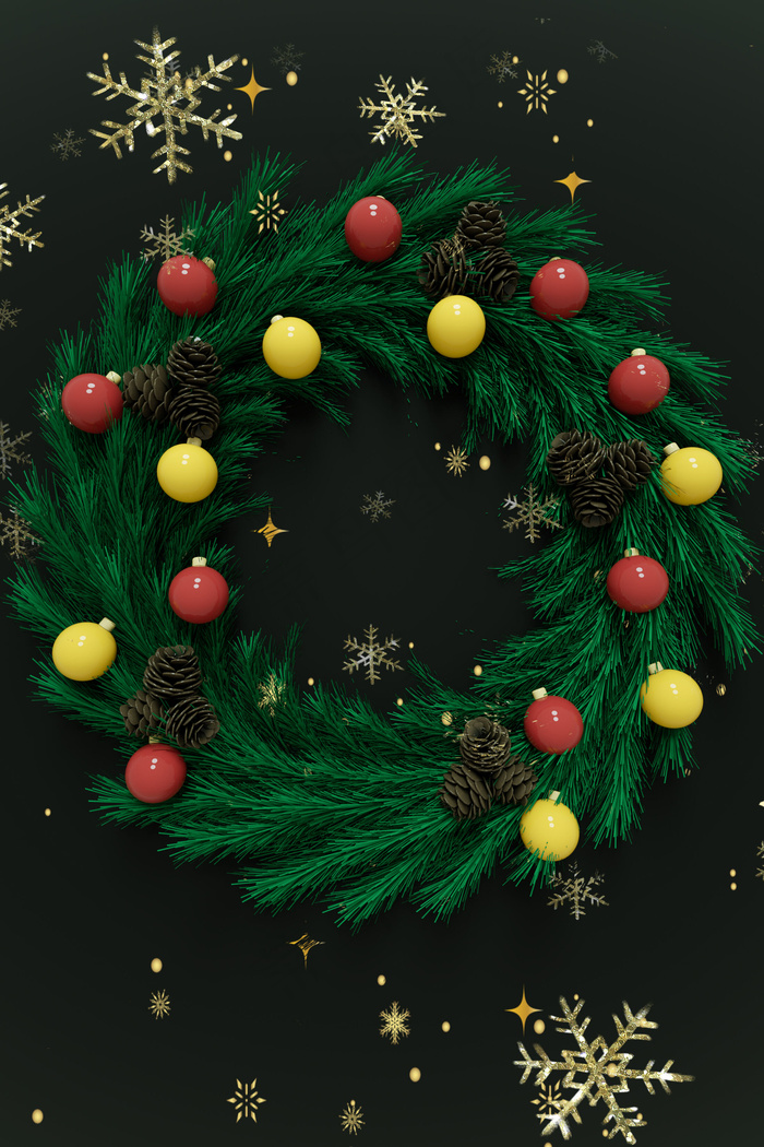 圣诞节黑金海报背景背景图片素材