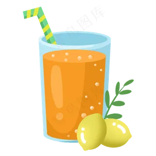 果汁饮料橙汁柠檬水果