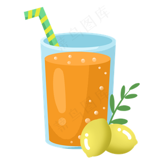 果汁饮料橙汁柠檬水果