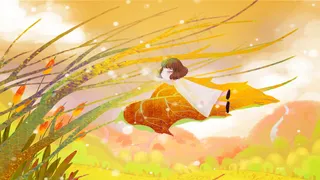 立秋秋风秋天秋季黄色女孩