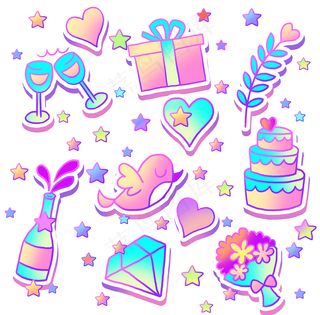 情人节贴纸贴片