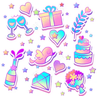 情人节贴纸贴片