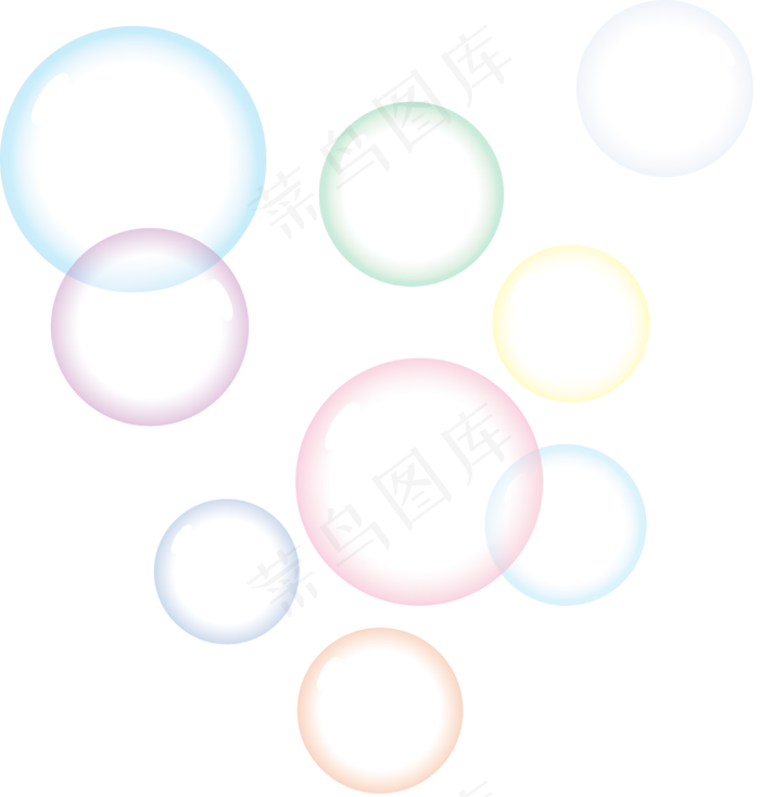 彩色的泡泡,免抠元素