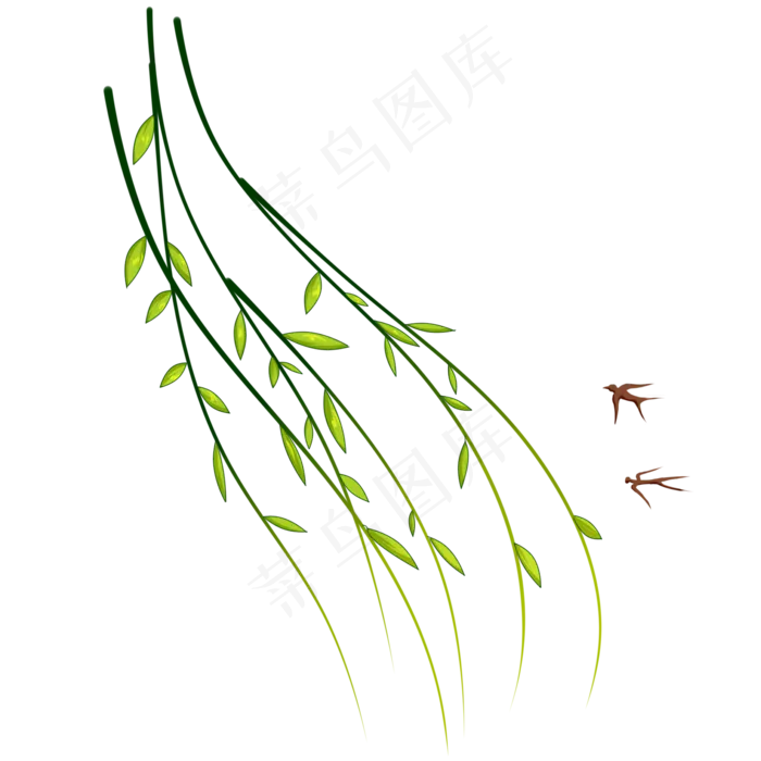 植物树木柳树柳条(2000X2000(DPI:299))psd模版下载