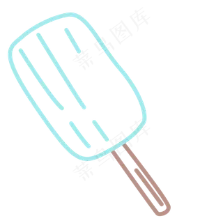 六一儿童节夏季冰棍简单装饰手绘