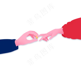 情人节一对情侣的手免抠图 情人节一对情侣的手免抠图