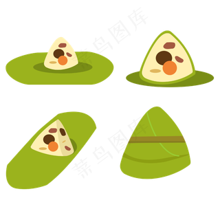 卡通矢量端午粽子