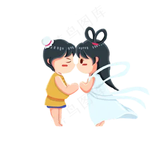 七夕情人节牛郎织女,免抠元素