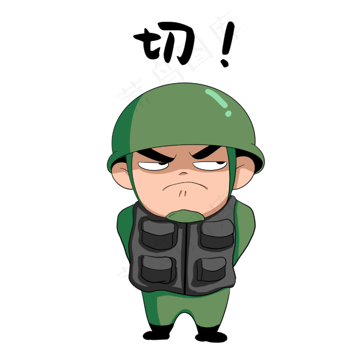军人切表情包(3000X3000(DPI:300))psd模版下载
