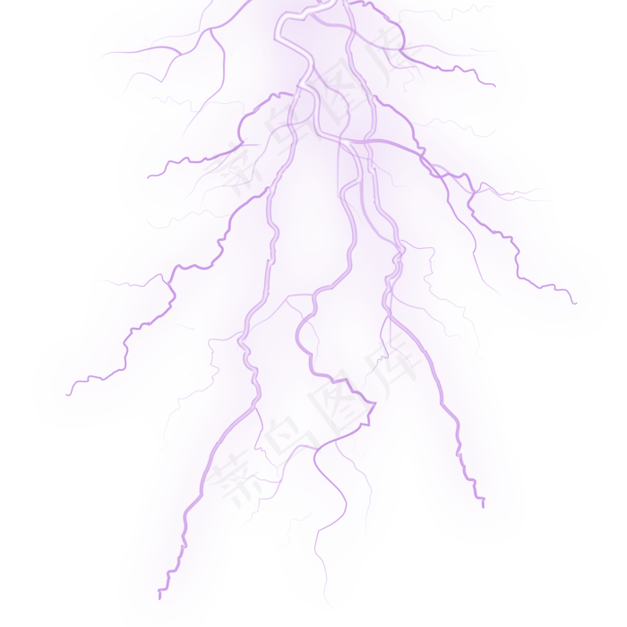 紫色闪电矢量,免抠元素(2000*2000px 300 dpi )psd模版下载