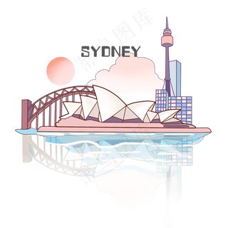悉尼城市地标歌剧院PNG澳大利亚,免抠元素