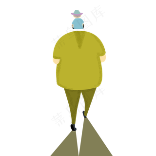 卡通父亲节设计元素