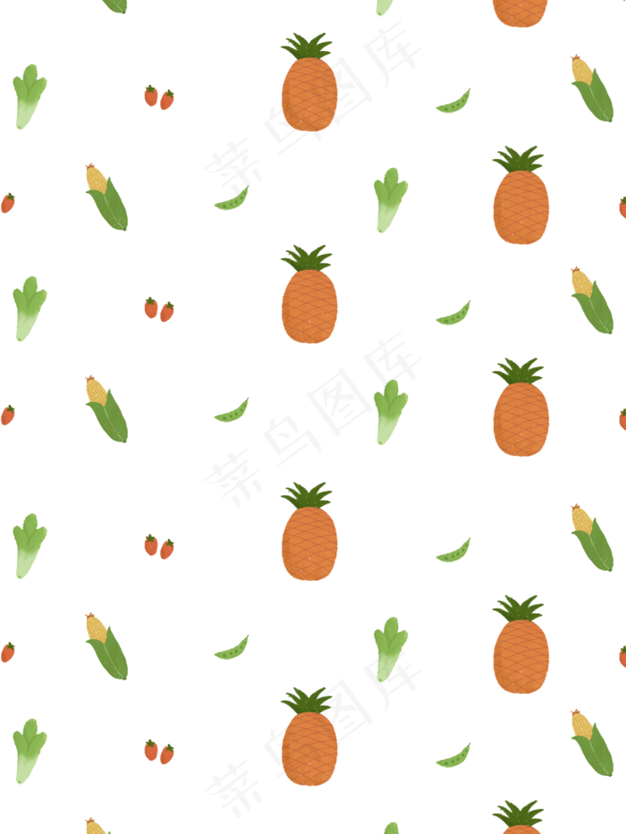 水果蔬菜透明底纹