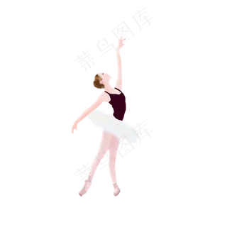 唯美芭蕾舞女演员人物可商用元素,免抠元素
