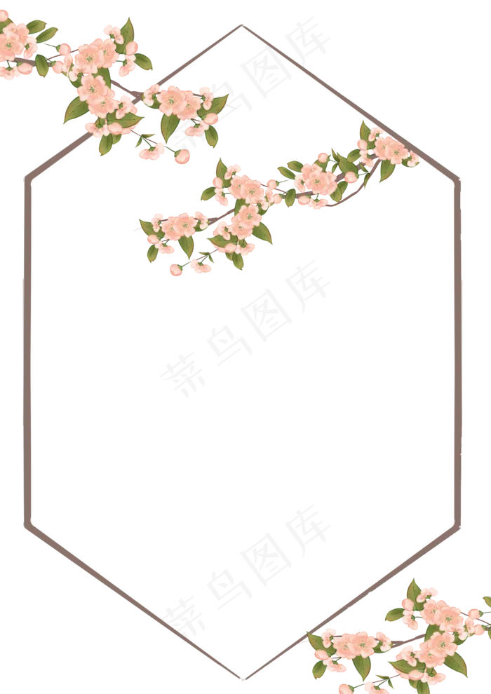 樱花花枝边框(2480X3508(DPI:299))psd模版下载